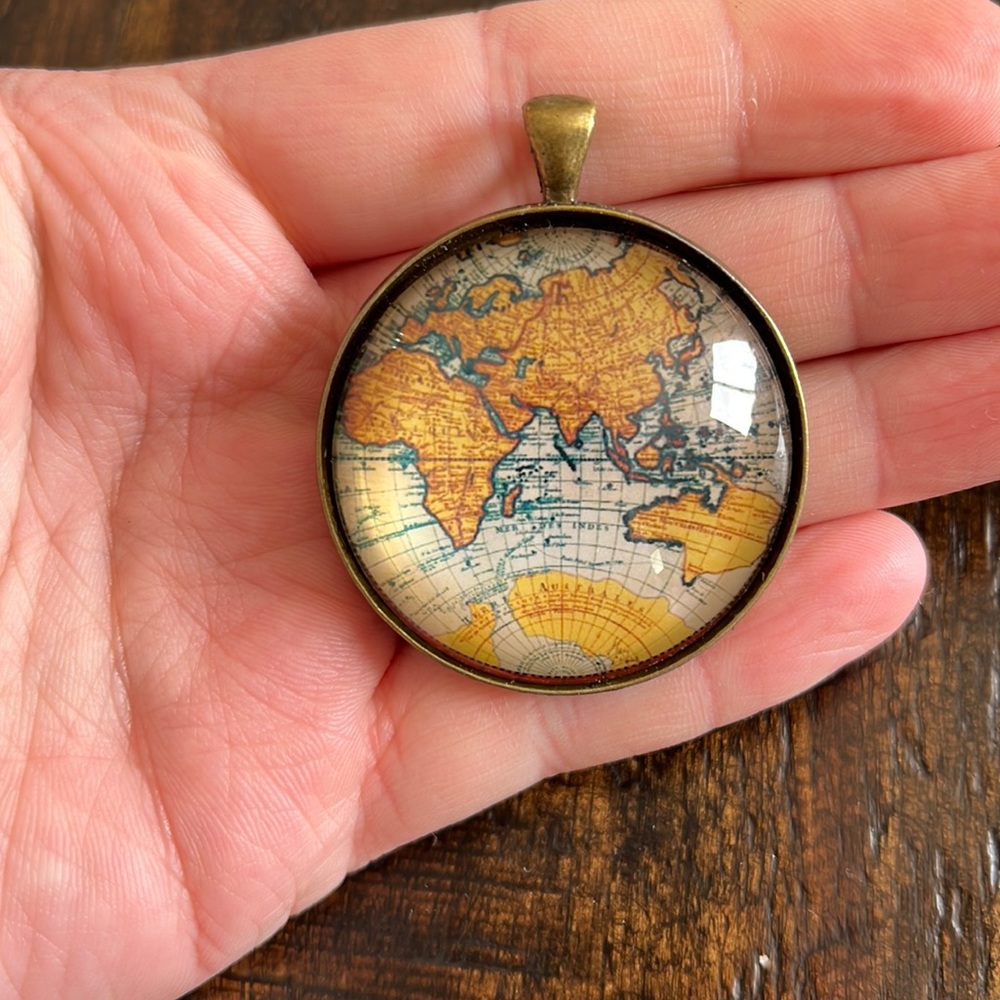World Map Pendant